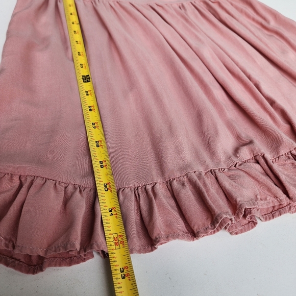 Altar'd State Women's Boho Dusty Rose Smocked Short Sleeve Mini Dress Size S - Picture 9 of 11